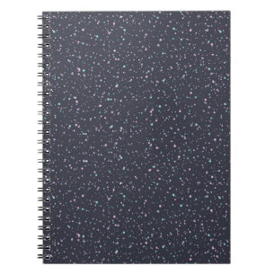 Midnight Speckled Pastel Splatter Paint Dots Notebook