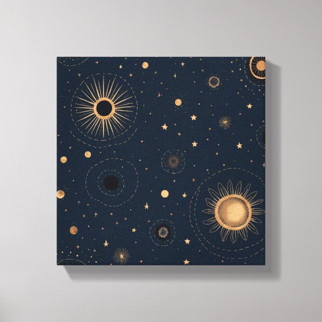 Midnight Stardust Canvas Print (Front)