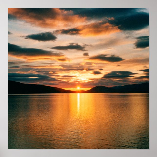 Midnight Sun, northern Norway Poster (Front)