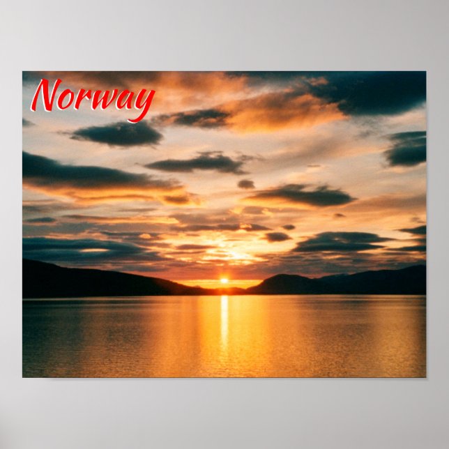 Midnight Sun, northern Norway Poster (Front)