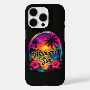 Midnight Sun Tropical Beach Sunset iPhone 16 Pro Case
