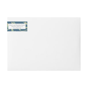 Midnight Teal Address Label