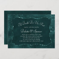 Midnight Teal Romance | Dark Satiny Grunge Wedding