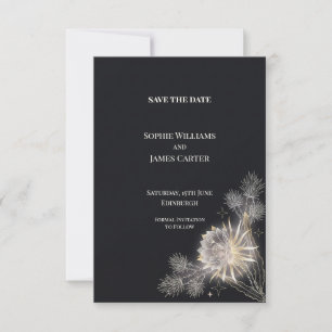 Midnight Thistle Celestial Wedding Save the Date