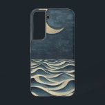 Midnight Tides Moon Phone Case<br><div class="desc">The moon hovers above dark,  rippling waves in this moody,  poetic design—ideal for dreamers,  stargazers,  and sea lovers.</div>