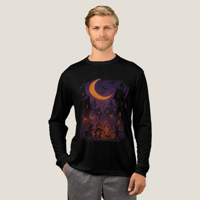 "Midnight Trick-or-Treat: A Haunted Halloween Tee (Full Front)