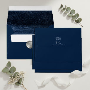 Midnight Tropical Moody Navy Blue ID1322 Envelope