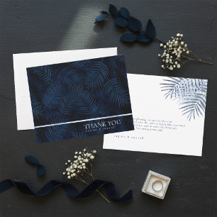 Midnight Tropical Palms Pattern ID1322 Thank You Card
