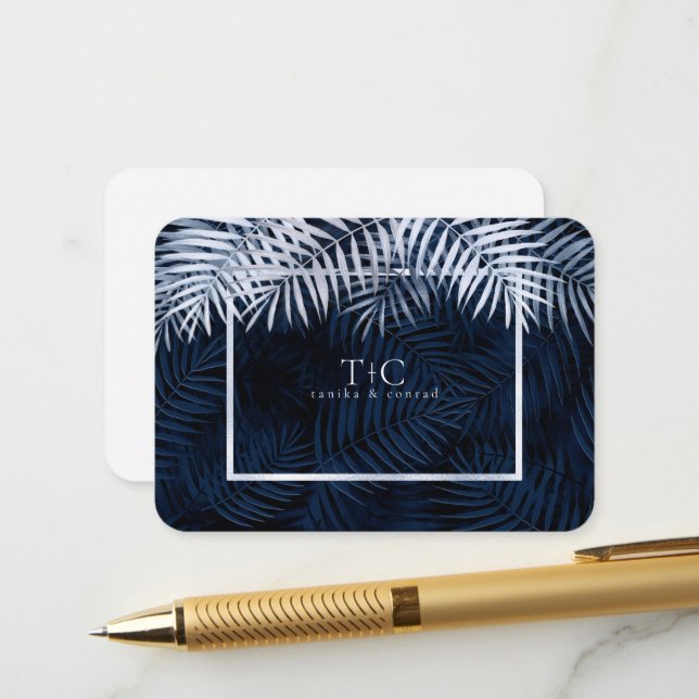 Midnight Tropical Palms Website ID1322 Enclosure Card (Front/Back In Situ)