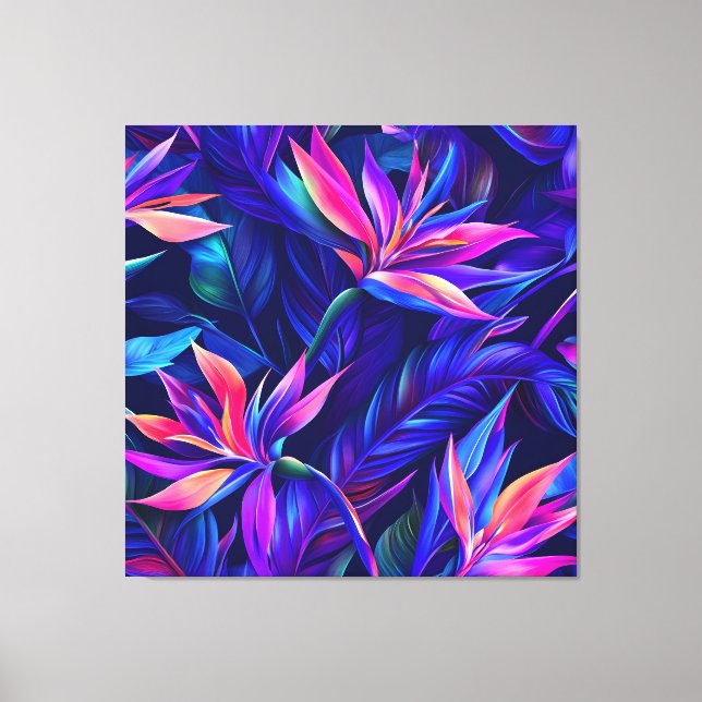 Midnight Tropical Rainforest Canvas Print (Front)