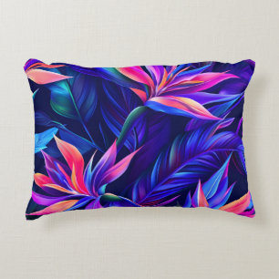 Midnight Tropical Rainforest Decorative Cushion