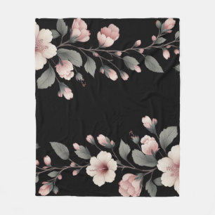 Midnight Tropics Fleece Blanket