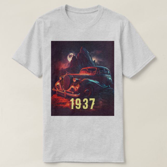 MIDNIGHT VINTAGE CAR 1937    T-Shirt (Design Front)