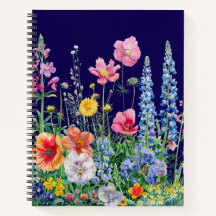 Midnight Wildflower | Cottagecore Floral Journal
