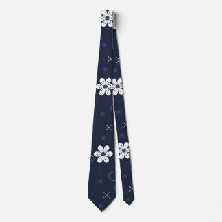 midnight winter flowers tie