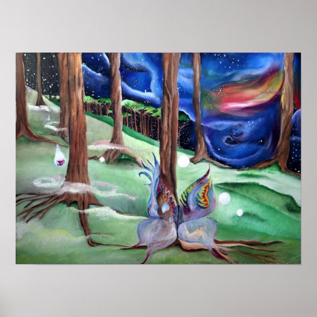 Midnight Woodland Fairy Poster (Front)