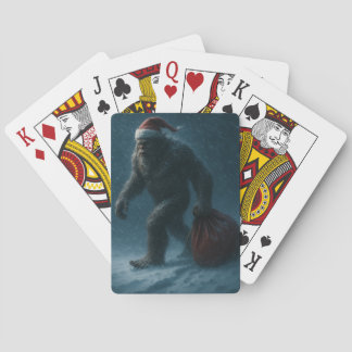 Midnight Yule Sasquatch – Winter Folklore Playing Playing Cards