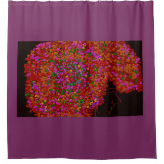 Midnight's Bloom Shower Curtain