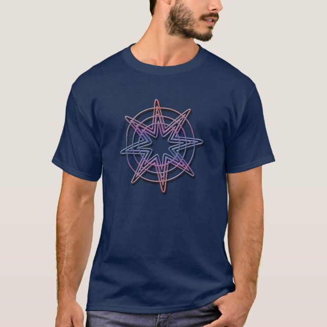 Midnight's Neon Compass T-Shirt (Front)