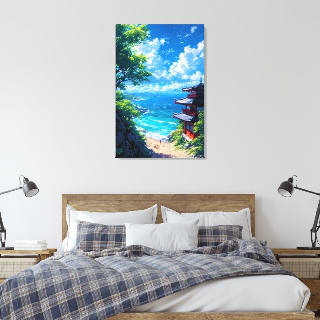 Midori to Umi no Michi  Canvas Print (Insitu(Bedroom))
