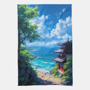Midori to Umi no Michi Tea Towel