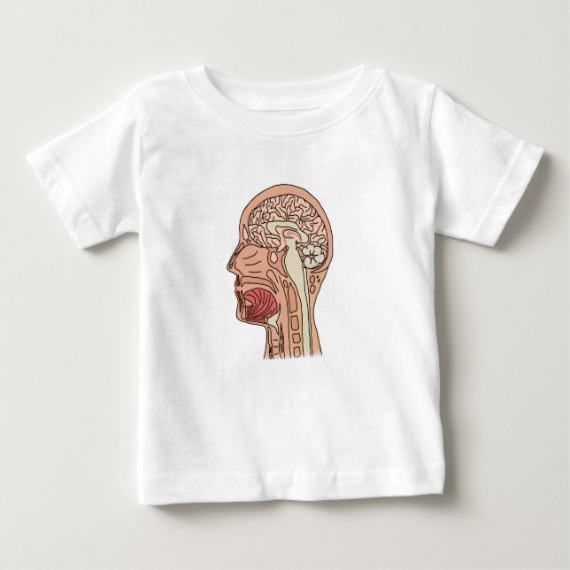 Midsagittal Brain Cross Section Baby T-Shirt (Front)