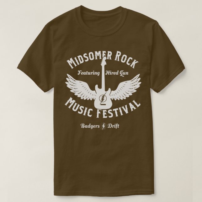 Midsomer Rock Music Festival Midsomer Murders T-Shirt (Design Front)