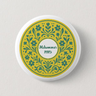 Midsommar - Traditional Swedish Midsummer 6 Cm Round Badge