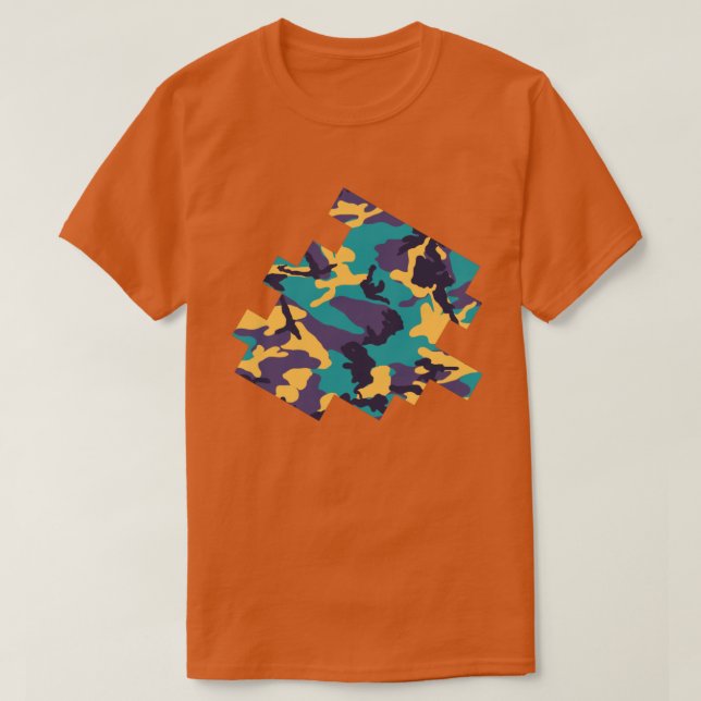 Midsummer Camo Pattern Digital Sketch T-Shirt (Design Front)