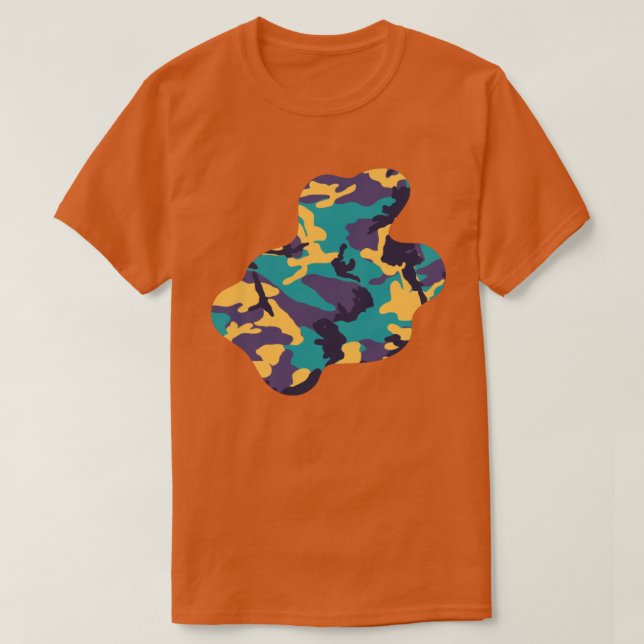 Midsummer Camo Pattern Paint Splat v3 T-Shirt (Design Front)