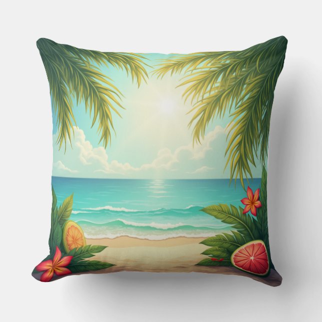 midsummer day beach pillow cushion (Front)
