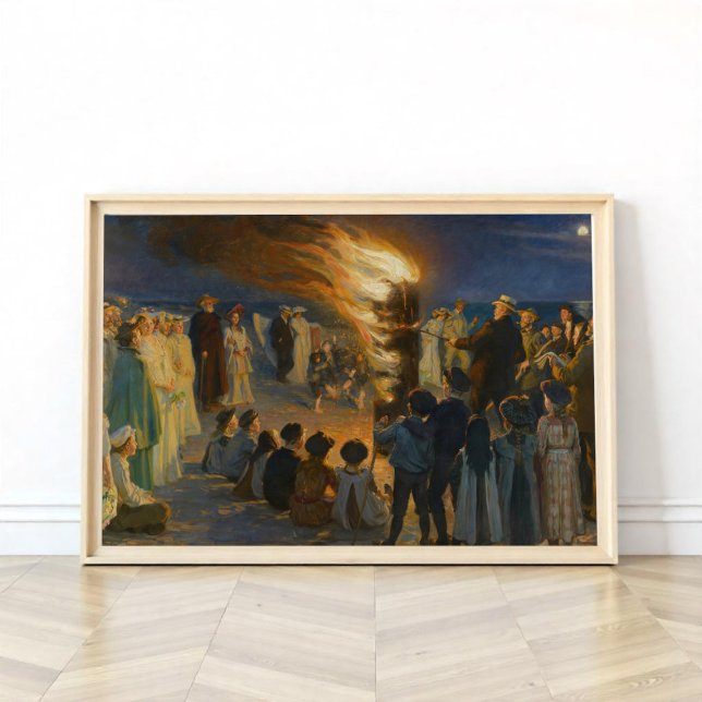 Midsummer Eve Bonfire on Skagen Beach, P.S.Krøyer Poster (Creator Uploaded)