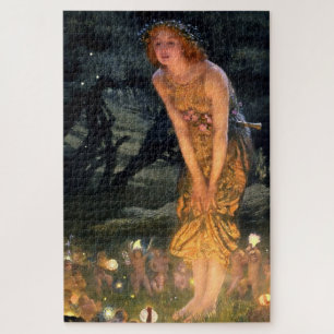 “Midsummer Eve” by Edward Robert Hughes Jigsaw Puzzle