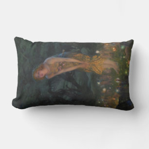 Midsummer Eve (by Edward Robert Hughes) Lumbar Cushion