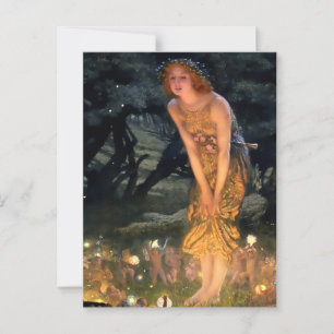 “Midsummer Eve” by Edward Robert Hughes Postcard