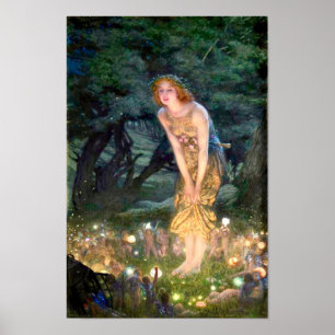 Midsummer Eve by Edward Robert Hughes Poster