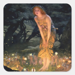 “Midsummer Eve” by Edward Robert Hughes Square Sticker