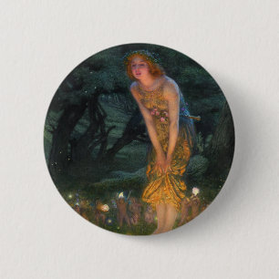 Midsummer Eve c. 1908 by Edward Robert Hughes 6 Cm Round Badge