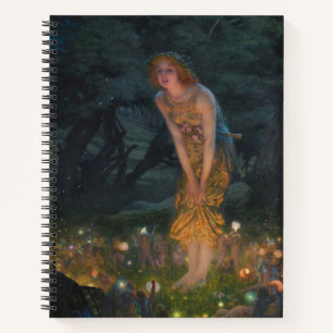 Midsummer Eve Edward Robert Hughes fairies fantasy Notebook