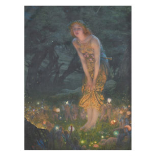 Midsummer Eve Edward Robert Hughes fairies fantasy Tablecloth