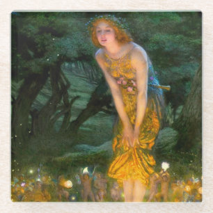 Midsummer Eve Edward Robert Hughes Glass Coaster