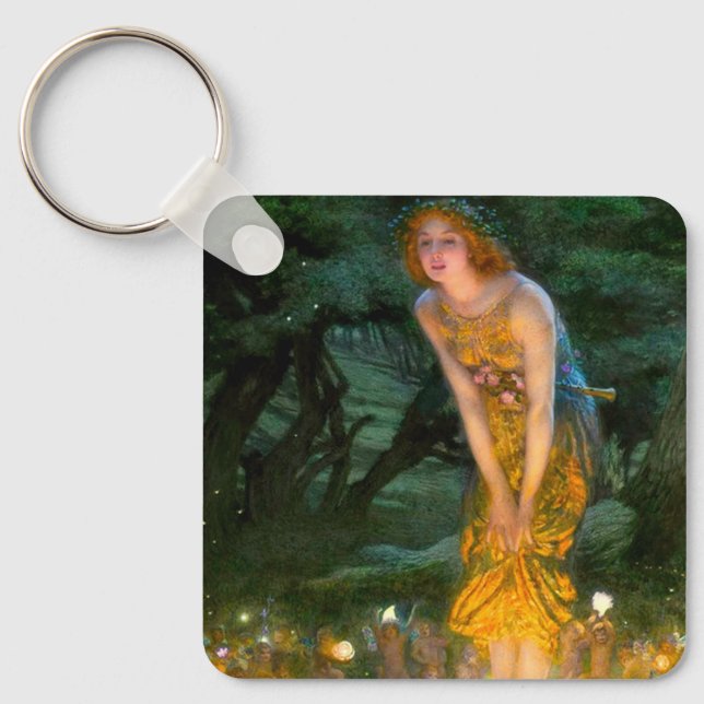 Midsummer Eve Edward Robert Hughes Key Ring (Front)