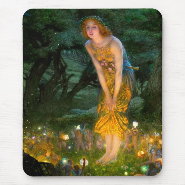 Midsummer Eve Edward Robert Hughes Mouse Pad (Front)