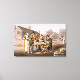 Midsummer Eve, from `Costume of Yorkshire' engrave Canvas Print