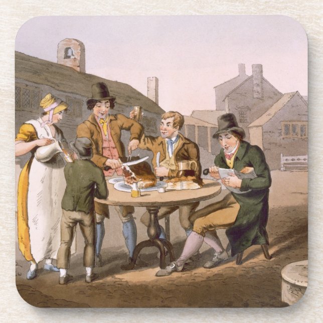 Midsummer Eve, from `Costume of Yorkshire' engrave Coaster (Front)