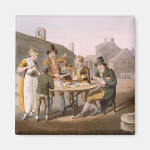 Midsummer Eve, from `Costume of Yorkshire' engrave Magnet