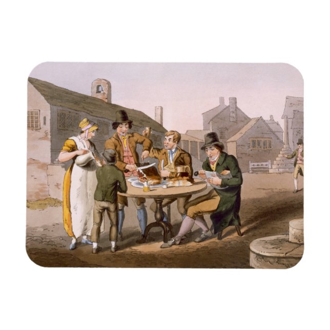 Midsummer Eve, from `Costume of Yorkshire' engrave Magnet (Horizontal)