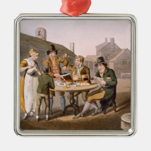 Midsummer Eve, from `Costume of Yorkshire' engrave Metal Tree Decoration