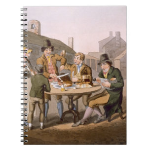 Midsummer Eve, from `Costume of Yorkshire' engrave Spiral Notebook