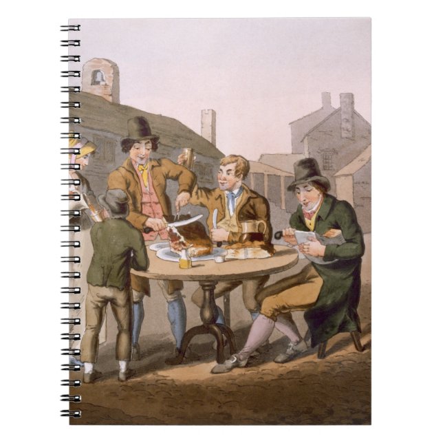 Midsummer Eve, from `Costume of Yorkshire' engrave Spiral Notebook (Front)